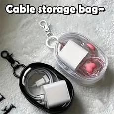 Armazenamento De Carregador De Cabo De Dados Bolsa Organizador Portátil De Fone De Ouvido Externo