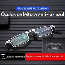 Óculos dobráveis portáteis (unissex) azuis resistentes ao desgaste