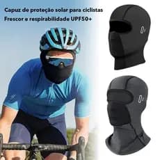 Balaclava Gola Longa Touca Ninja UPF50+ Com Furo Para Óculos Seda Gelada Motoqueiro