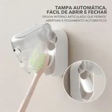 Porta-Escova De Dentes Sem Poeira Essencial Inovador Para Casa À Prova De Design Elegante Montado Na Parede
