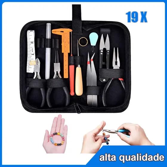 Kit de ferramentas para fazer joias, acessórios de fio, conjunto de alicates, reparo de pulseira, ferramenta DIY