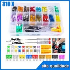 310 Peças Conjunto de Fusíveis Automotivos com Chave de Teste e Grampo Troya Tools