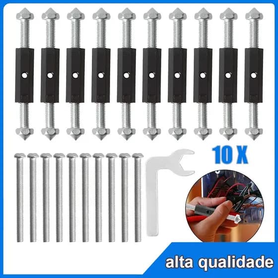 Kit de haste de suporte de parafuso tipo caixa de 10 peças, Kit de reparo de ferramentas de caixa de junção 86