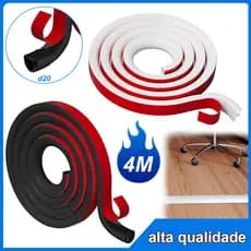 4 Metros Canaleta Organizador de Fios Preta Branca 20x10mm Sistema X Com Fita Adesiva e Divisoria