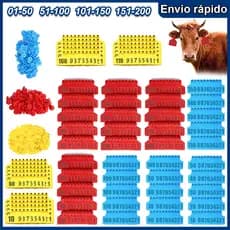 50 Peças  Brinco Bovino para Gado Numerado de 01 a 200