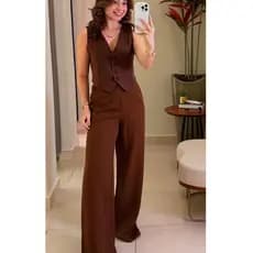 CONJUNTO FEMININO TRENDY EN ALAFAIATARIA MODERNA COLETE E CALÇA