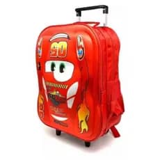 Mochila De Carrinho Escolar Carro 3D Alto Revelo Mc05005 Reforçada Minino