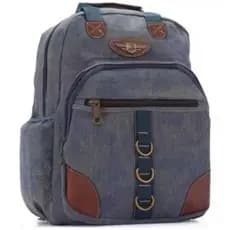 Mochila Lona Jeans KVN0013 Keuven Verde Preto Rosa Azul