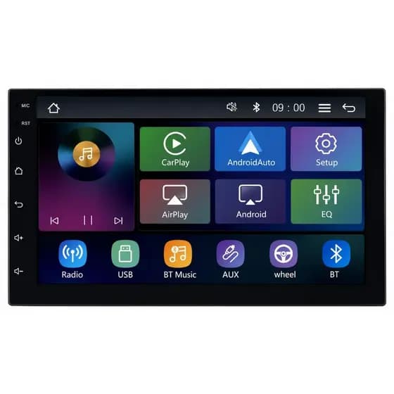 Multimídia 7" Automotiva Roadstar MP5 CarPlay Android Auto Bluetooth Pro Line