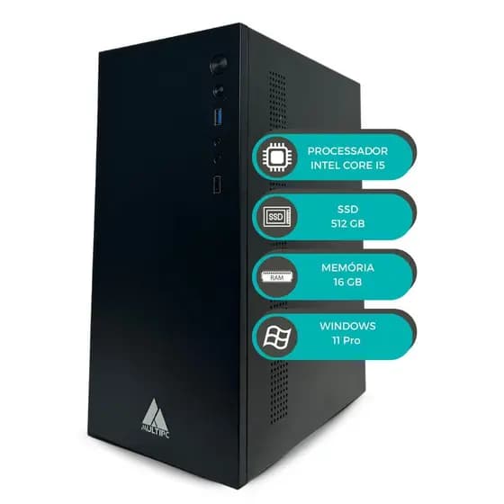 Computador MultiPc Office Core I5 6ªGen SSD 512GB Memória 16GB Windows 11