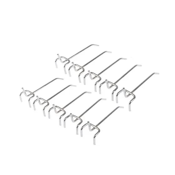 Kit 10 Ganchos de 5cm para Painel Organizador PegBoard Perfurado