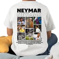 Camiseta Infantil Juvenil Adolescente Neymar Jogador Autografo Assinatura Menino Ney Futebol Blusa Algodão