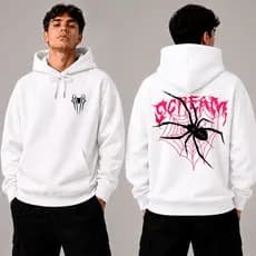 Blusa De Frio Homem Aranha Moletom Casaco Canguru Flanelado Screem Aranha Algodão Qualidade Premium