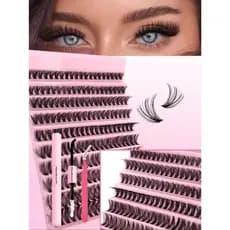 Kit de Extensão de Cílios 200 feixes 40D/50D/60D/80D 8-16mix Com Pinças+ Cola 024-226