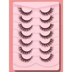 Kit 7 Pares Cílios Postiços Natural 3D Super Natural Cílios