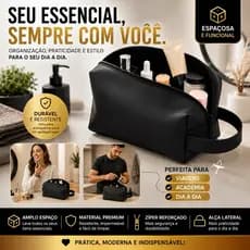 Necessaire Resistente à Água | Organizadora  para Viagem, Academia e Mala | Premium