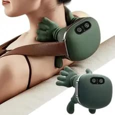 Massageador elétrico portátil pescoço calmante intensidade de 3 velocidades + aquecimento infravermelho