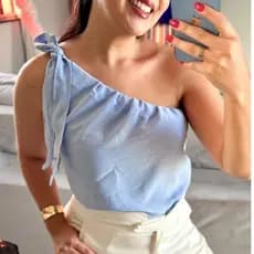 Blusa Mula Manca Feminina Um Ombro Só Crepe Duna Estilo Moderno e Leve