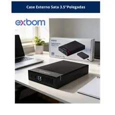 Case para HD Externo 3.5" USB 3.0 SATA 3.5 / 2.5 Portátil Exbom CGHD-G35