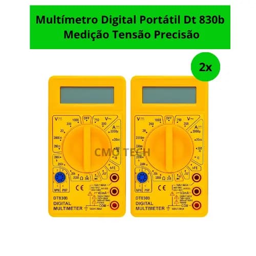 Multímetro Digital Portátil DT-830 Display  LCD Medição Tensão Precisão