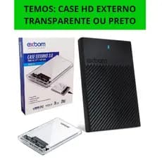 Case Externo HD/SSD Sata III 2.5"  Usb 3.0 Compatível Notebook Cor Preto ou Transparente 2.5" Exbom