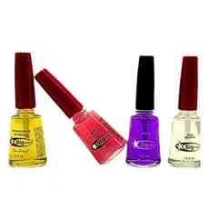 Kit Cuidados Fortalecedor + Base Rosa + Secante + Brilhante