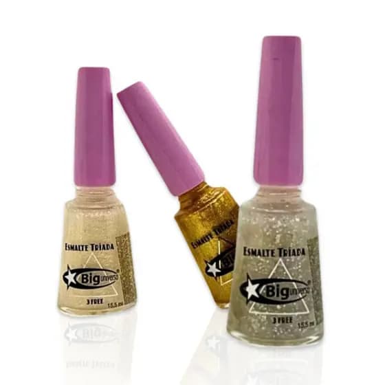 Kit 3 Esmaltes Coleção Esmalte Tríada 3 Free Big Universo