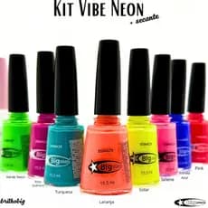 BIG UNIVERSO: Kit 8 Esmaltes Neon Cremosos 15,5ml 3Free Secagem Rápida