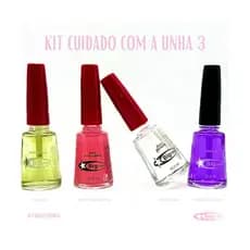 Kit Cuidados Fortifique+Base Branca+Oleo Secante+Brilhante