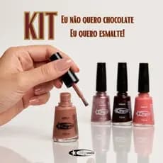 Kit 4 Esmaltes Big Universo Páscoa 2025 – Edição Especial "Não Quero Chocolate" 15,5ml