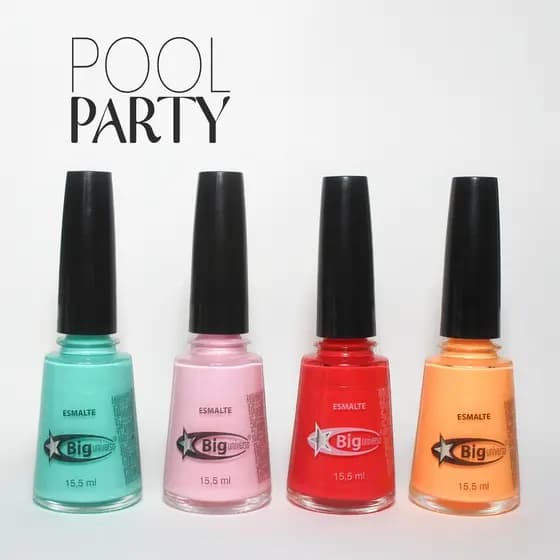 Kit 4 Esmaltes Brilho Intenso e Secagem Rapida Coleção Pool Party Verão 2026 Big Universo