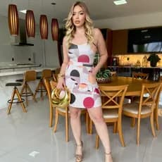 Vestido Lizz Soltinho Estampado Rodado Alcinha Leve