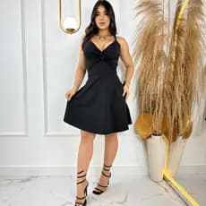 Vestido Liso Soltinho Feminino Com Bojo Curto Godê Rodado