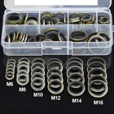 Kit 100pcs Juntas para Tampoes de Drenagem Motor M6-m16 Dourado Escuro