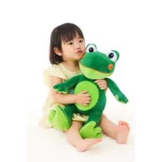Sapo de Pelúcia Brinquedo Infantil de 45cm Presente Decoração Verde Frog
