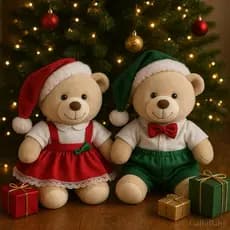 Casal Ursinho E unitário de Natal “Ultimas Unidades” Pelúcia Natalina Decoração Presente Natalino