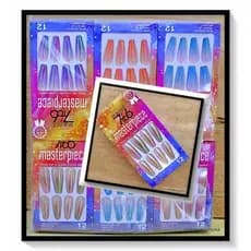 Kit com 12 Unhas Postiças – Fácil Aplicação + Acabamento Profissional com Cola