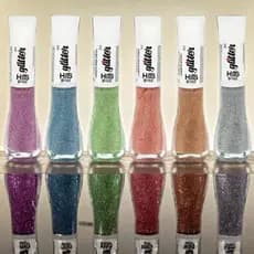 Compre 3 Esmaltes Hits Diamante Glitter Sortidos e Ganhe 1 Base Balada Gel Hits
