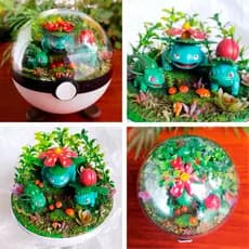 Paraíso Pokémon, Diorama Pokémon, Pokébola Personalizada de 8 a 12 cm - Pokébola Sob encomenda