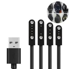 Lua cheia Carregador Magnético Universal De Relógio Inteligente 2 Pinos 4 Pinos USB Para P70 P80 W26 Ls05
