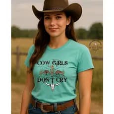 Camisetas Cowgirls Moda Feminina Texas Country Estilosa Tshirt Baby Look Country