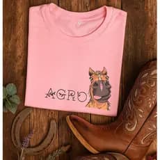 Baby Look Feminina Camiseta Agro Tshirt Algodão Moda Country Western