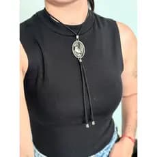Gravatinha Country Moda Cowgirl Boiadeira Estilo Ana Castela Colar Chapeu Gravata Gargantilha Country