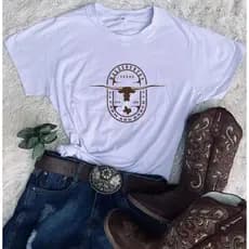Tshirt Texas Country Estampado Moda Camiseta Feminina Baby Look Algodão Varias Cores