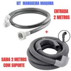 Kit Mangueira Maquina Entrada Saída Maquina Brastemp Consul Elétrolux Universal