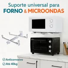 Suporte Microondas Parede E Forno Eltétrico Suporte Universal Aço Carbono