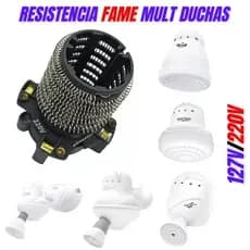 Resistência Chuveiro Fame 4T Super Ducha Quattro Kibanho 127V (5400w) 220V (6800w)