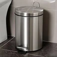 Lixeira Aço Inox C/Pedal e Balde Removível 12 litros