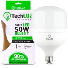 Lâmpada Led 50w Branco Frio Bulbo Tech Luz 6500k