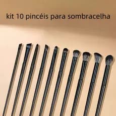 kit 10 Pincéis De Maquiagem Para Sobrancelha Olhos Multifuncional 024-219